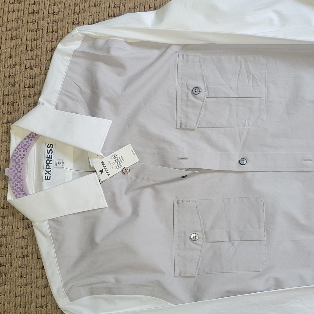 Men's Express button up two tone grey sz M